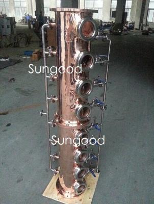 China Still Home Copper Cups Column Liquor Vodka Copper Distillery for sale