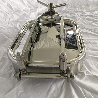 China Small Square SUS316 Stainless Steel Manhole/Sanitary Manhole Cover /Stainless Steel Manway for sale