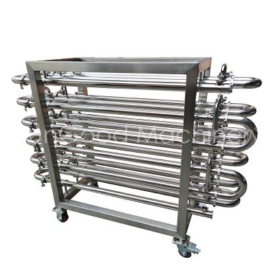 China food & Beverage Factory Brewery Beer Brewing Equipment Stainless Steel Wort Refrigerator Shell And Tube Heat Exchanger for sale