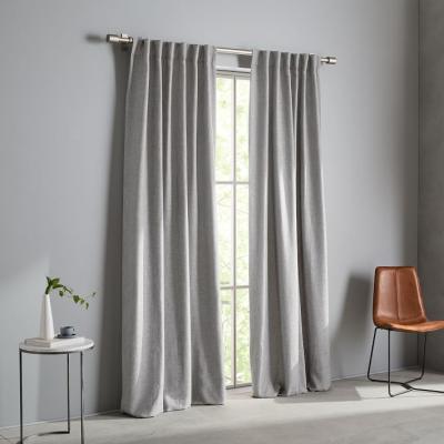 China Flame Retardant Linen Curtain Fabric Window Curtains Blackout Linen Curtain for sale