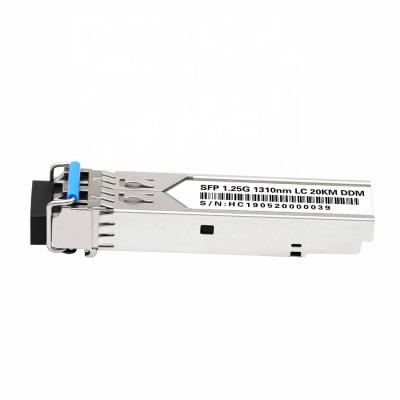 China FTTH Low Cost Fiber Optic Transceiver Huawei 1.25G 20km SFP 1000base t OEM Compatible Connector for sale