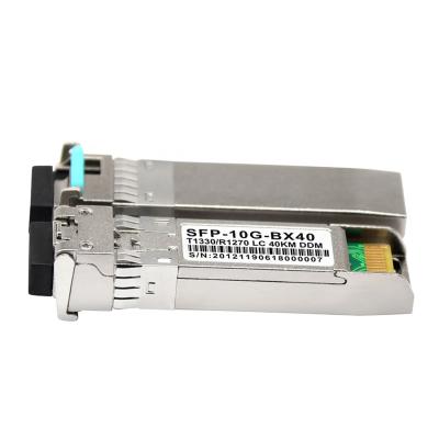 China High Quality FTTH SFP+ 10G SM BIDI 1270/1330nm LC Connector 40km DDM Compatible with Juniper Huawei for sale