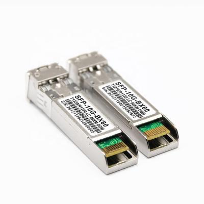 China Reliable and Stable Single Mode Module 60km Bidi 1270/1330nm Sfp+ FTTH 10g SFP Single Fiber 10g SFP Transceiver Module for sale