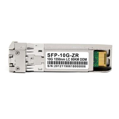 China FTTH Shenzhen Factory SFP+ 10G Module Singlemode Fiber 1550nm LC 80km Huawei Compatible Fiber 10g-sfp-zr Double Dual for sale