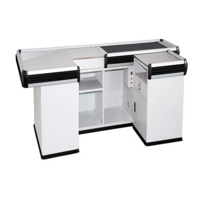 China 2022 Good Quality Supermarkets Store Supermarket Checkout Counter With Conveyor Belt for sale