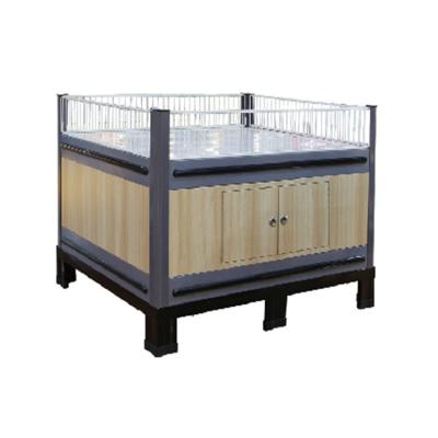 China Supermarkets Retail Display Supermarket Promotion Table Counter With Cabinet For Sale for sale