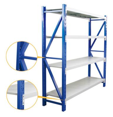 China Customized Heavy Duty Double Sided Metal Storage Shelving Racks Cheap Unit Goods Shelf Shelving for sale