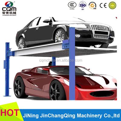 China CE Hydraulic Parking Two Floors Four Single Post Mini Car Park CQM-1 for sale