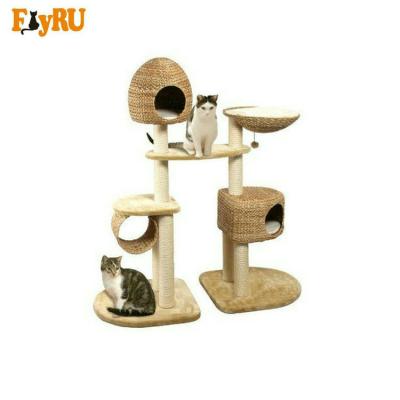 China Sustainable Wholesale Pet Products Manufacturer High Quality Low Price House Tree Cat Tower for sale