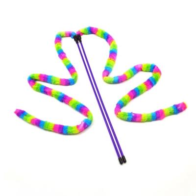 China Cat Interactive Toys Eco-Friendly Sustainable Cat Teaser Wands Toy PU Band for sale