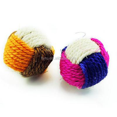 China Viable hot selling amazon cat toys, sisal cat ball, cat scratching toy for sale