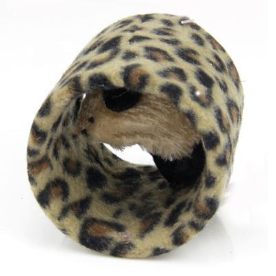 China New Design Leopard Plush Toy Cat Tunnel Mouse Toys For Viable Cats for sale