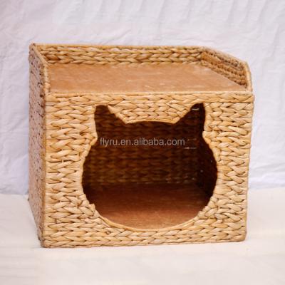 China Viable Manufacturer Foldable Weaving Cozy Cat Cave Wholesale Cat Beds from Guangzhou for sale