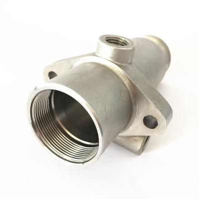 China Precision Aluminum Custom Lost Wax Food Grade Stainless Steel Connection Casting Pipe Customized Stainless Steel for sale