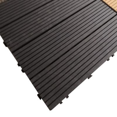 China Modern 40x40 wood looking diy decking wpc soild tiles for sale