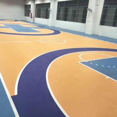 China Modern Brand New Basketball Court Flooring Badminton Indoor Anti Slip Durable PVC Sports Wooden Flooring for sale