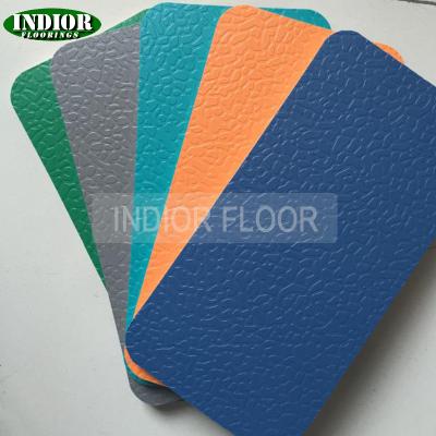 China Modern 6mm Orange PVC Flooring Vinyl Plastic Sports Mat For Tennis Court Belgium for sale