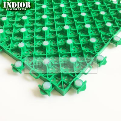 China Indoor Outdoor Modern Vinyl PP Interlocking Tiles For Portable Sports Badminton Chili for sale