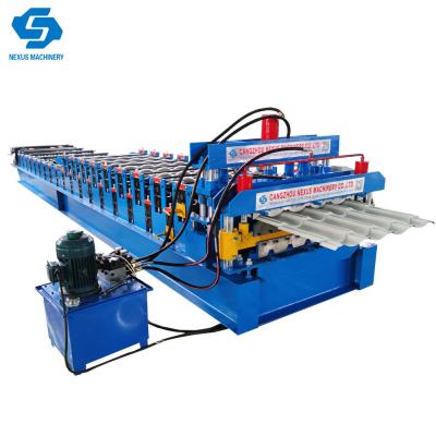 China Zimbabwe Q-Tile Sheet Versatile Making Machinery Widespan Roof Step Tile Sheeting Roll Forming Machine for sale