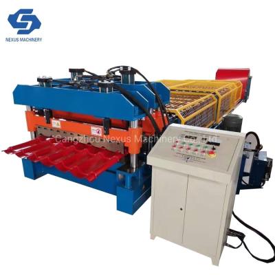 China Steel Tile Sheet Metal Roof Roll Forming Machine Export to Ethiopia for sale