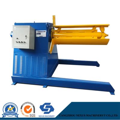 China Full-Automatic Steel Coil 8 Ton Hydraulic Decoiler / Uncoiler with Coil Car for sale