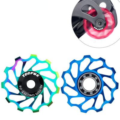 China TOOPRE 11T MTB Aluminum Rear Derailleur Jockey Wheel Ceramic Bearing Pulley Road Bike Jockey Rear Derailleur Repair Kit For Shimano Sram for sale