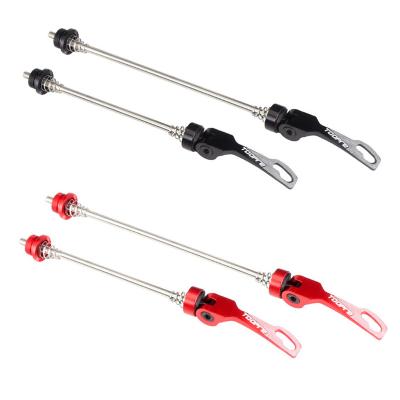 China TOOPRE Mountain Bikes Bicycle Wheel Hub Skewer Front Rear QR Quick Release Skewer MTB Road Bike Clip Lever Axle 145/175mm Ti Axle Skewer for sale