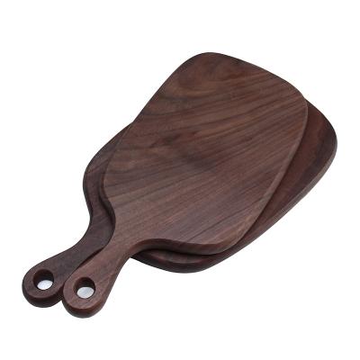 China Creative Viable Pallet Shape Kitchen Wood Cutting Plates Set Black Walnut Choppers for sale