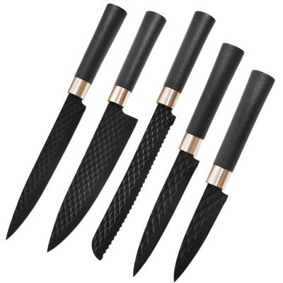 China New design viable 5 pieces good quality carbon stainless steel kitchen knife sets for sale