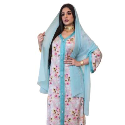 China 2021 Dubai Dubai Jalabiya Optional Islamic Clothing Kaftan Design Feature Muslim Belt Dress For Women for sale