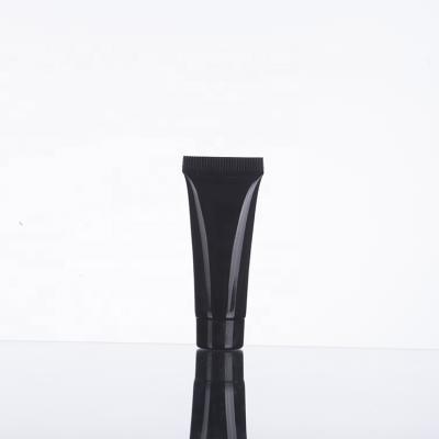 China Stock Short Black Cream Packaging 10ml Mini Cream Sample Tube Packaging for sale