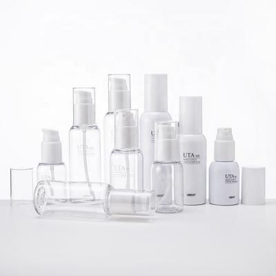 China Plastic Empty Clear Cosmetic Bottle 120ML Pump Lotion Bottle for sale