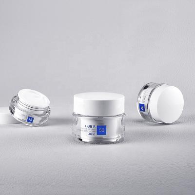 China Wholesale Cosmetic 15g 30g 50g Double Wall Plastic Luxury Face Creams Acrylic Cosmetic Lotion Jars for sale