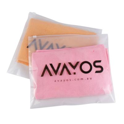 China BIODEGRADABLE wing house cat china factory zipper lock frosted pvc plastic zipper slider bag bath clothes cosmetic packaging bag for underwear clothing for sale