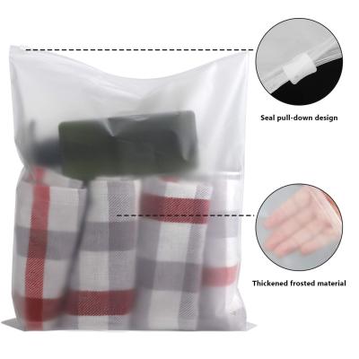 China BIODEGRADABLE transparent pe plastic zip tote bag for packing clothes for sale