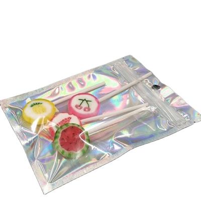 China Wing House Cat Laser Packaging Mylar Moisture Proof Resealable Holographic Bag For Jelly for sale