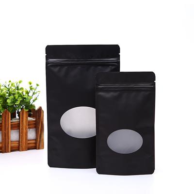 China Custom Thickened Moisture Proof Vertical Food Aluminum Foil Storage Bag Frosted Zipper Bag for sale