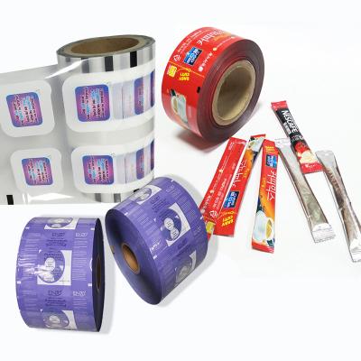 China Composite Film For Automatic Packaging Machine Custom Printed Cosmetics Metallized Material Food Products Packaging Film Rolls for sale