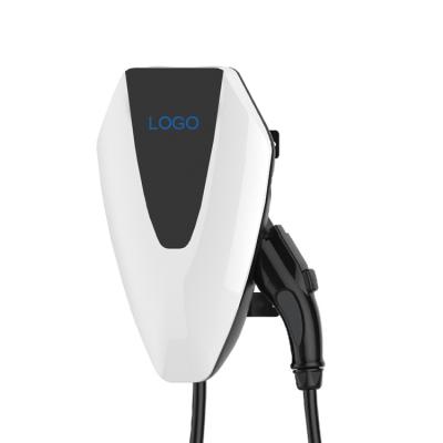 China Custom Logo Wall-Mounted Charging Station AC 250V 32A EV Fast Electric Car Charger for sale