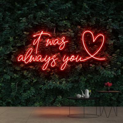 China Flexible Wholesale LOVE LANDSCAPE Customs Lead 12v Neon Light Sign For Wedding Home Decor for sale