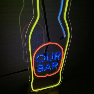 China Promotion Cool Beer Led Custom Shaped Neon Sign Advertising Neon Light For Bar Sign for sale