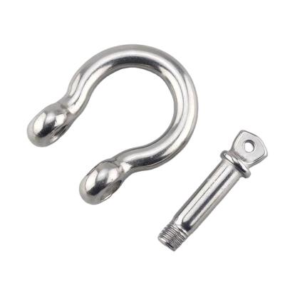 China Heavy Industry Premium Grade 316 Stainless Steel Hot Forged 8mm D Shaped Shackle for sale