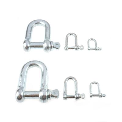 China Dee Shackle Factory High Quality Grade Stainless Steel Shackles Suspension D Shackle for sale