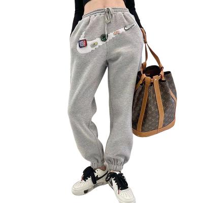 China Anti-wrinkle Women Pants Loose Joggers Wide Leg Sweatpants Plus Size High Waist Sport Tracksuit Shapes Streetwear Woman Sports Bottom for sale