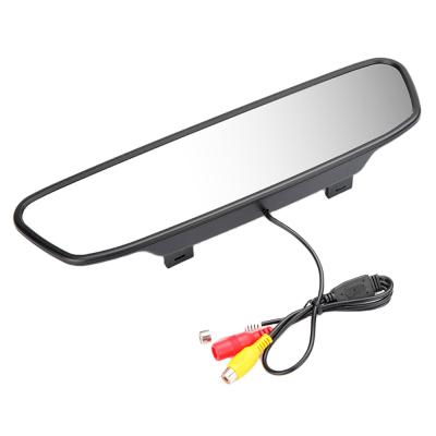 China Split Screen 4.3 Inch DC 12V Car Auto Mirror Monitor Parking Rear View Camera System With Waterproof Night Vision for sale