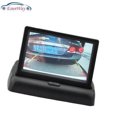 China ABS Foldable 5 Inch TFT LCD Reverse Rear View Car Monitor For Camera DVD VCR for sale