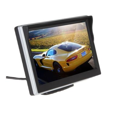 China Adjustable Display Angle 5inch Car Reversing Monitor LCD High Definition Digital Screen 2 Way Video Input for sale