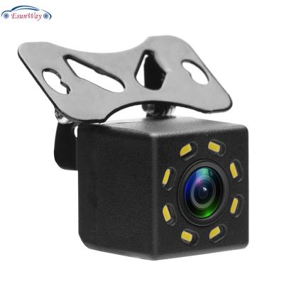 China NIGHT VIEW 8 LED Light Universal Car Rear View Camera With HD Reversing Image Wrapping Camera Bracket Reverse Camera for sale