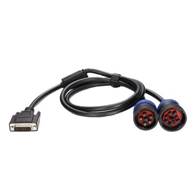 China DB15 Male Connector 15 Pin J1939 Motorcycle Truck Equipment Diagnostic Line Cable for sale