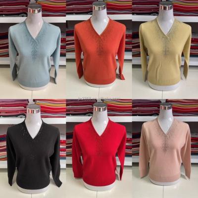 China Anti-wrinkle Causal pullover crew neck cable knit cashmere sweater 100% cashmere women sweater for sale